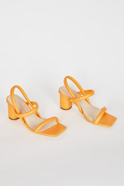 Intentionally Blank Kifton Heel Electric Orange Sandal
