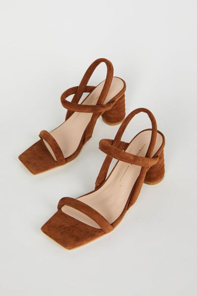 INTENTIONALLY BLANK KIFTON SUEDE HEEL IN CHESTNUT, WOMEN'S AT URBAN OUTFITTERS