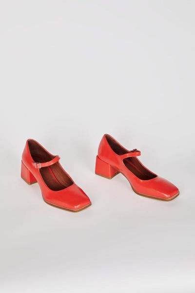 Intentionally Blank Christopher Mary Jane Shoes In Cherry