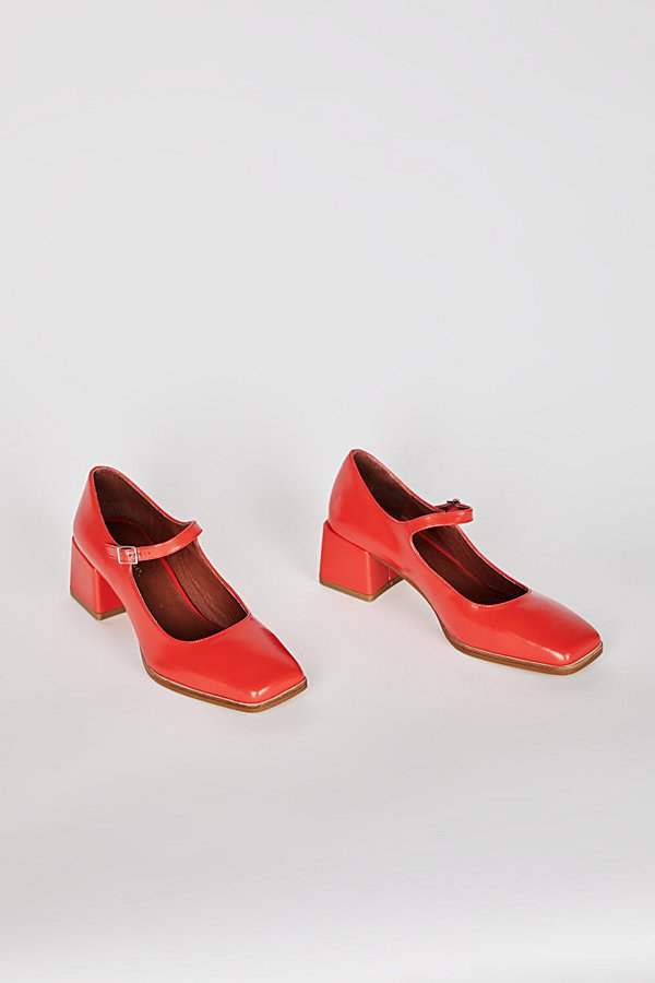 Intentionally Blank Christopher Mary Jane Shoes In Red