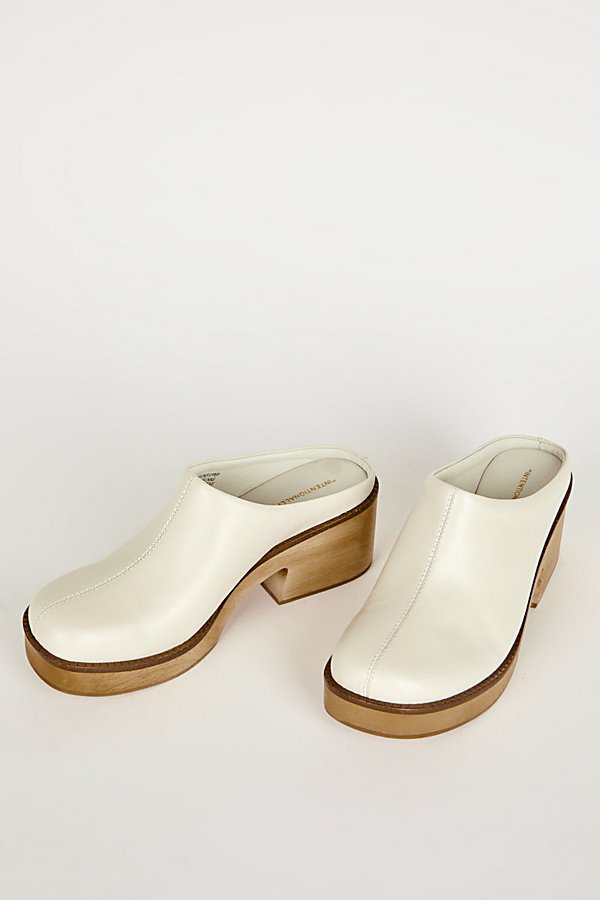 Intentionally Blank Tides Clog Mule Cream In White