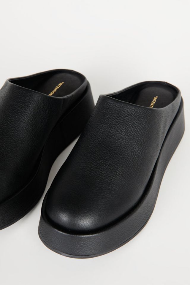 Intentionally Blank Risen Leather Platform Mule #2