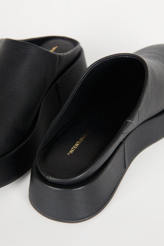 Intentionally Blank Risen Leather Platform Mule #3