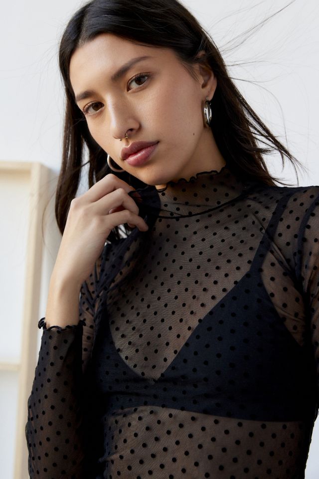 Urban Outfitters Archive Black Lace Scoop Top