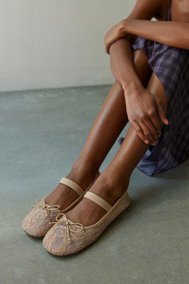 Lace ballet pumps online