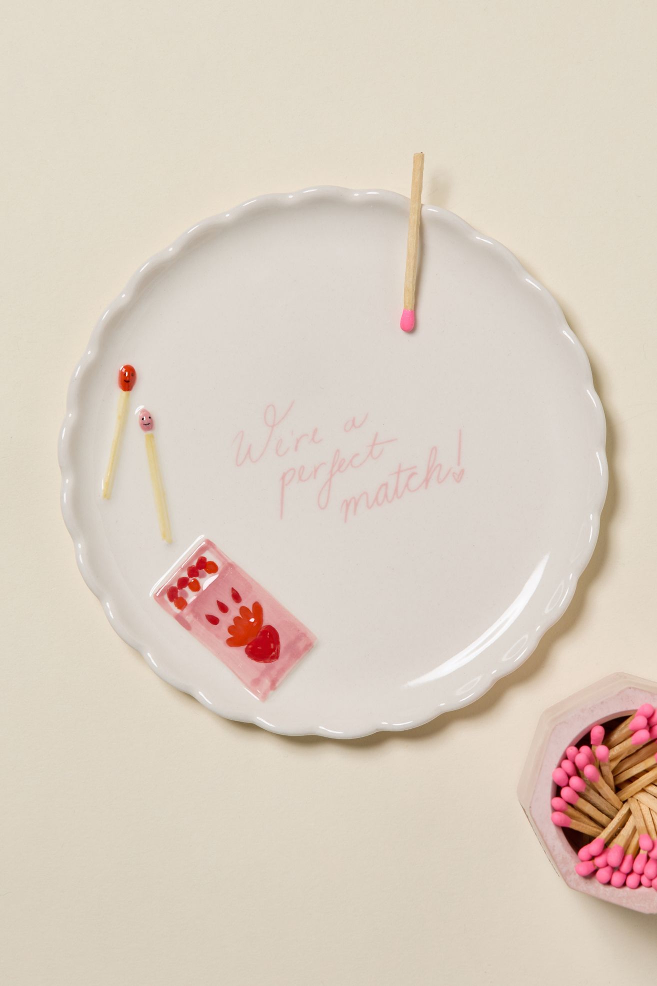 Lana Patterned Dessert Plate - Red, Regular, ONE SIZE
