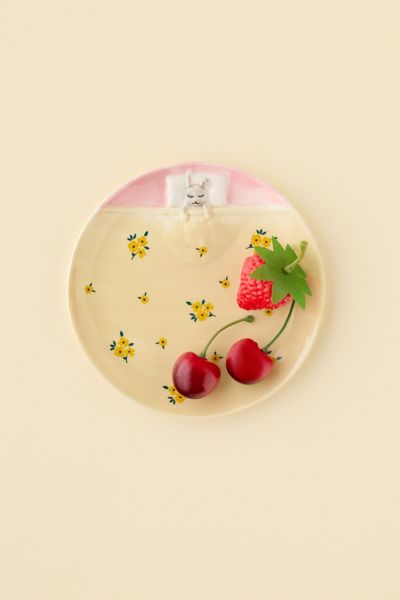 Urban Outfitters Lana Patterned Dessert Plate In Party Animals At  In Multi