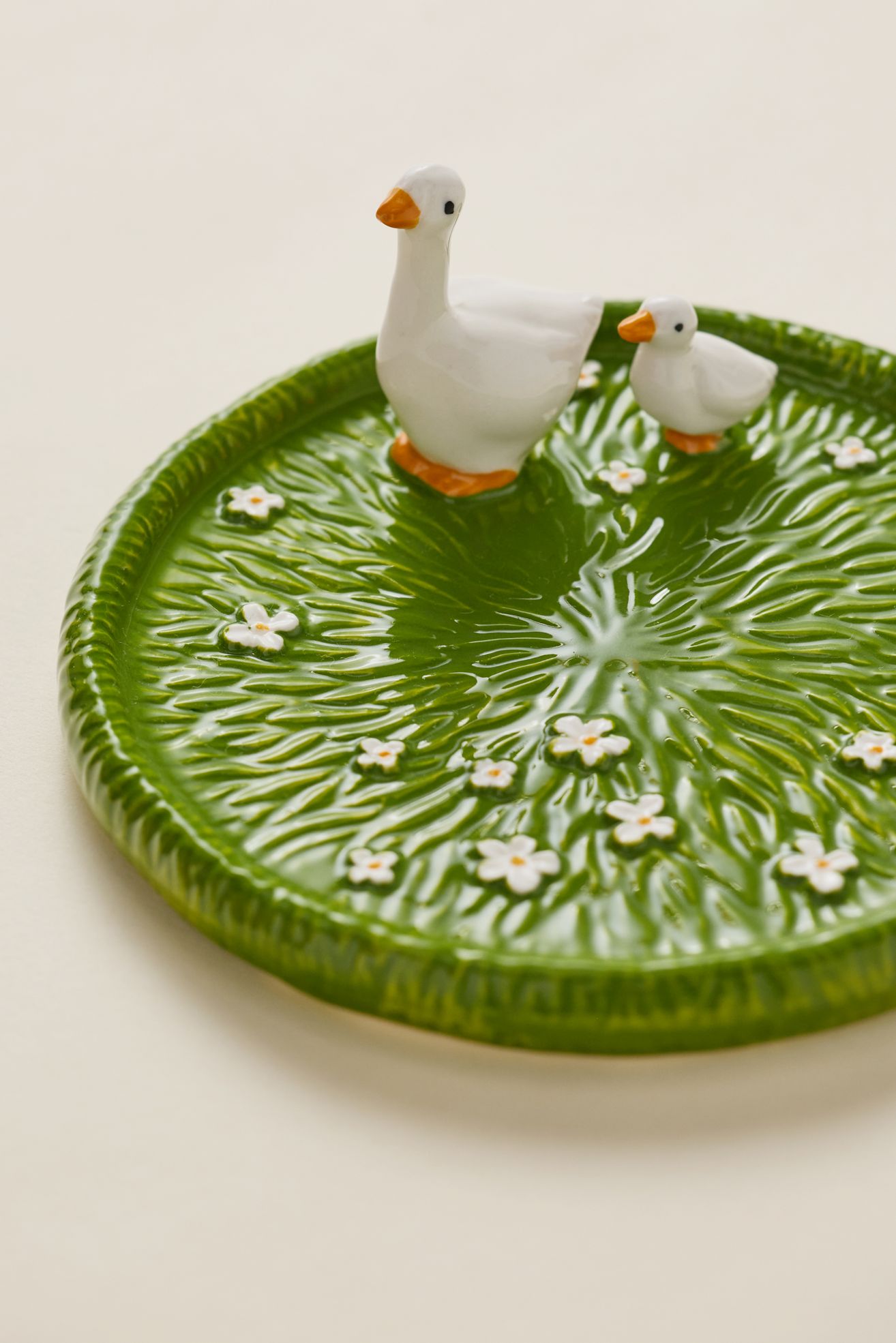 Lana Patterned Dessert Plate - Goose, Regular, ONE SIZE