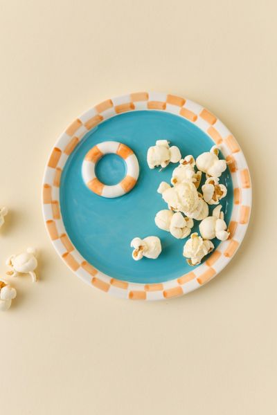 Urban Outfitters Lana Patterned Dessert Plate In Pool At