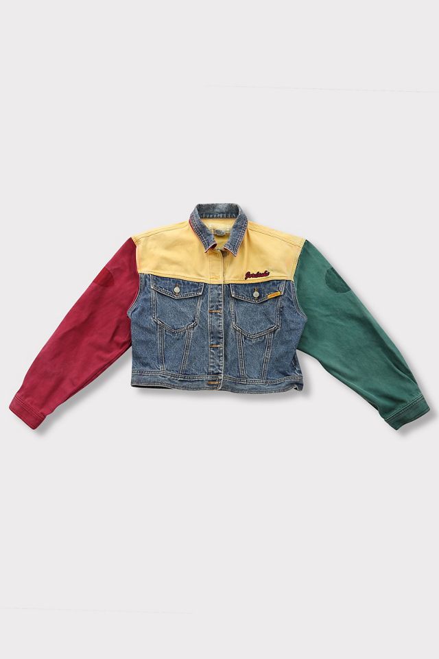 Vintage 90s Jordache Color Block Rainbow Denim Jacket Vintage 90s Jordache Color Block Rainbow Denim Jacket