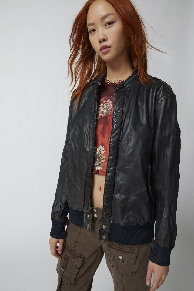 Vintage black bomber clearance jacket