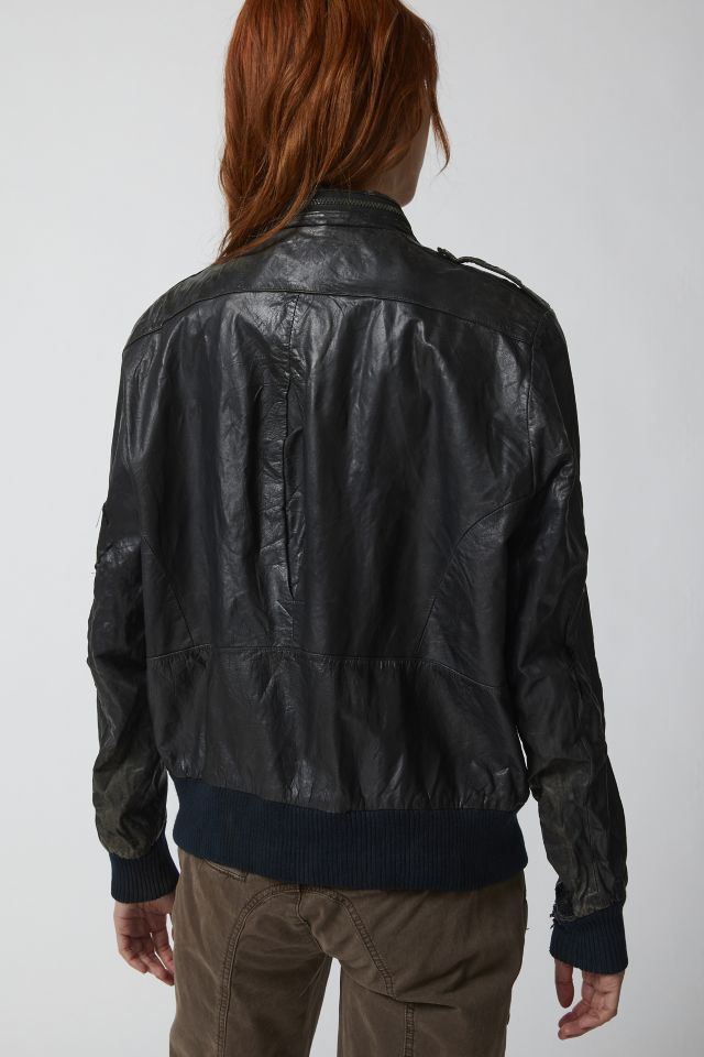 Blouson Aviateur Vintage en Cuir Urban Renewal #4