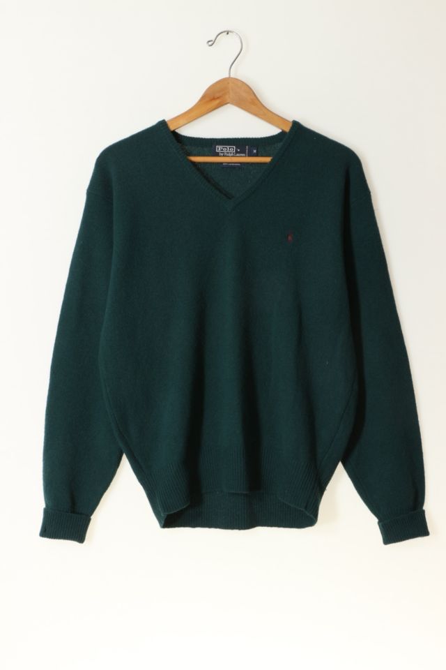 Vintage Polo Ralph Lauren V-neck Lambswool Sweater | Urban Outfitters