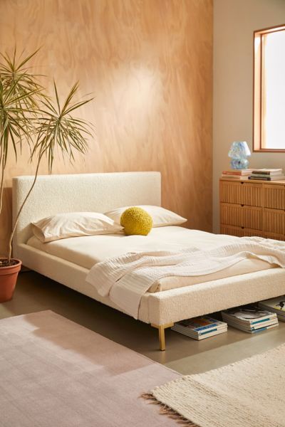 Rosalie Faux Sheepskin Platform Bed