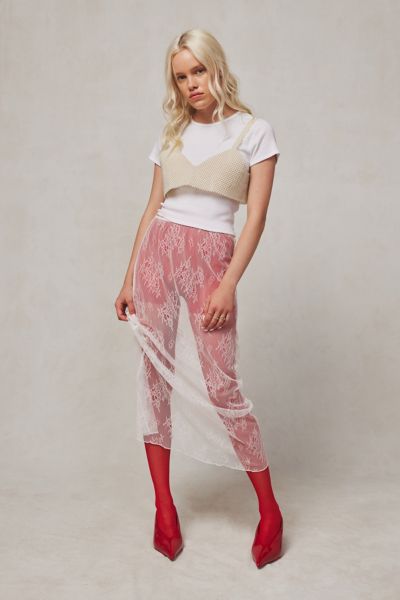 Urban Outfitters Uo Classic Sheer Tights In Red
