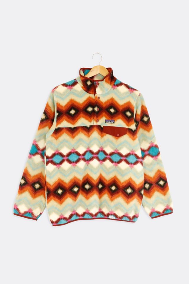 Patagonia カラフルセットアップセット Vintage Patagonia Patterned Quarter Button Up Synchilla