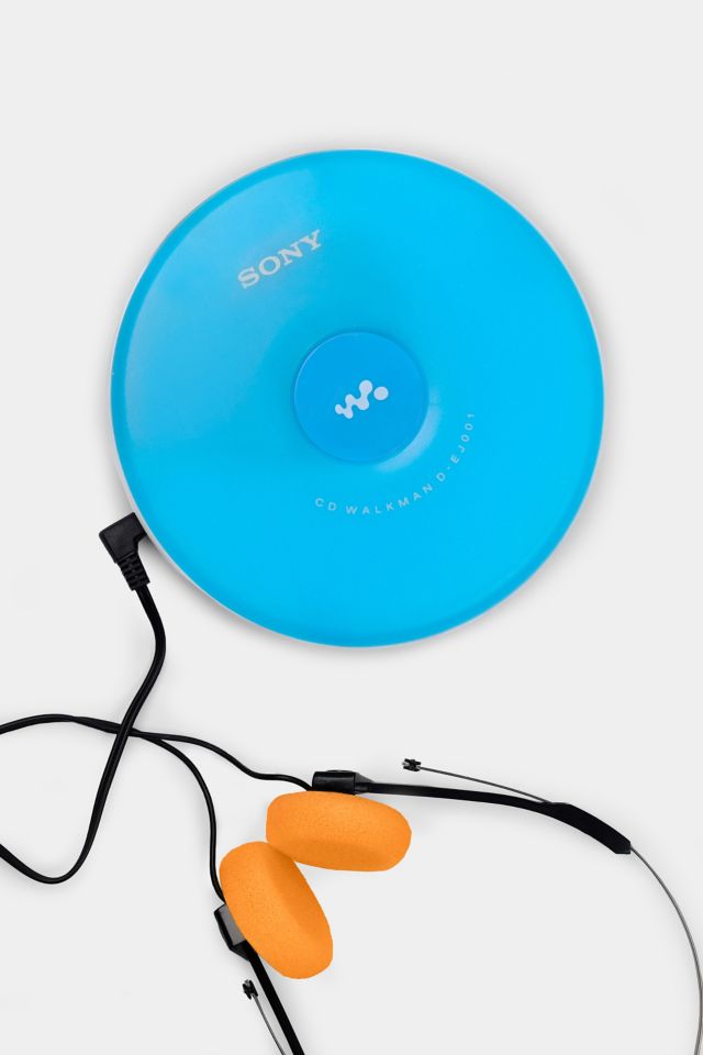 sony walkman cd player blue