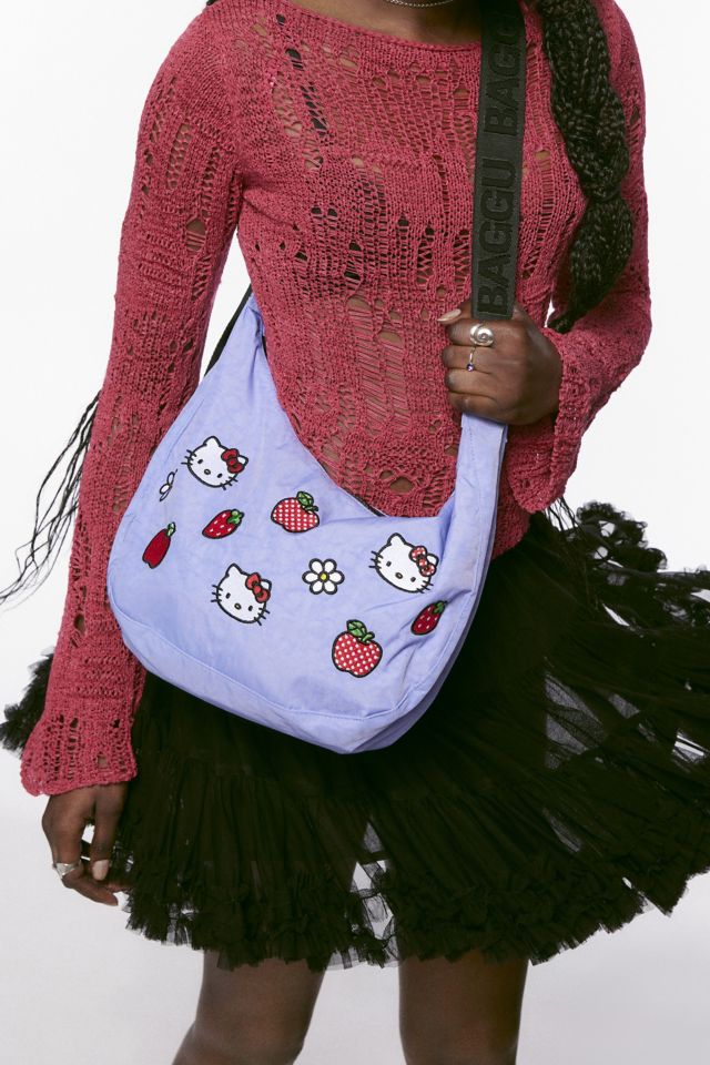 BAGGU X Hello Kitty Medium Nylon Crescent Bag