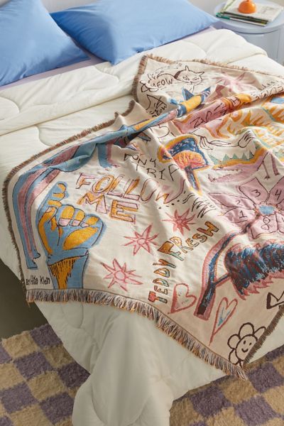 Shop Teddy Fresh X Hila Klein Uo Exclusive Throw Blanket At Urban Outfitters