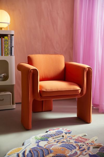 Shop Urban Outfitters Floria Chair In Dark Orange At