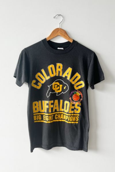 Men's Champion Black Colorado Buffaloes Straight Over Logo T-Shirt