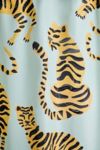 Cat Coquillette For Deny Tiger Collection Mint Orange Shower Curtain