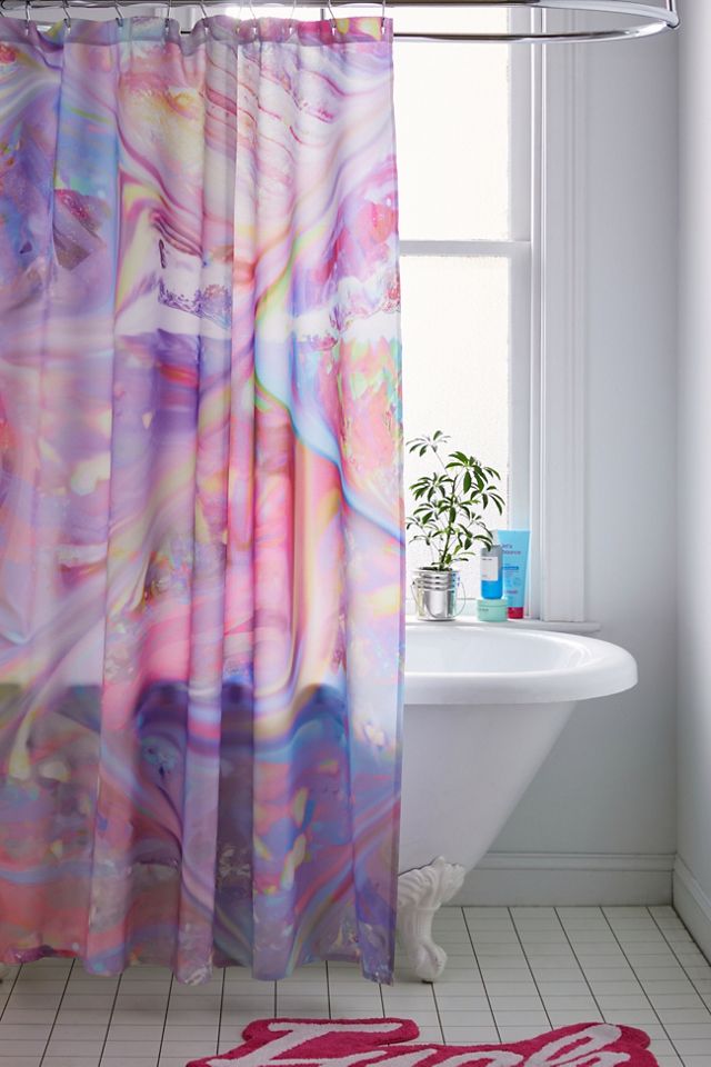 Mintz Mind For Deny Holographic Print Shower Curtain