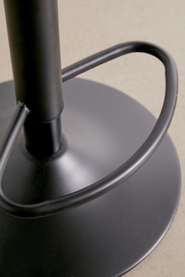 Contemporary Dakota Adjustable Swivel Barstool in Black and Brown
