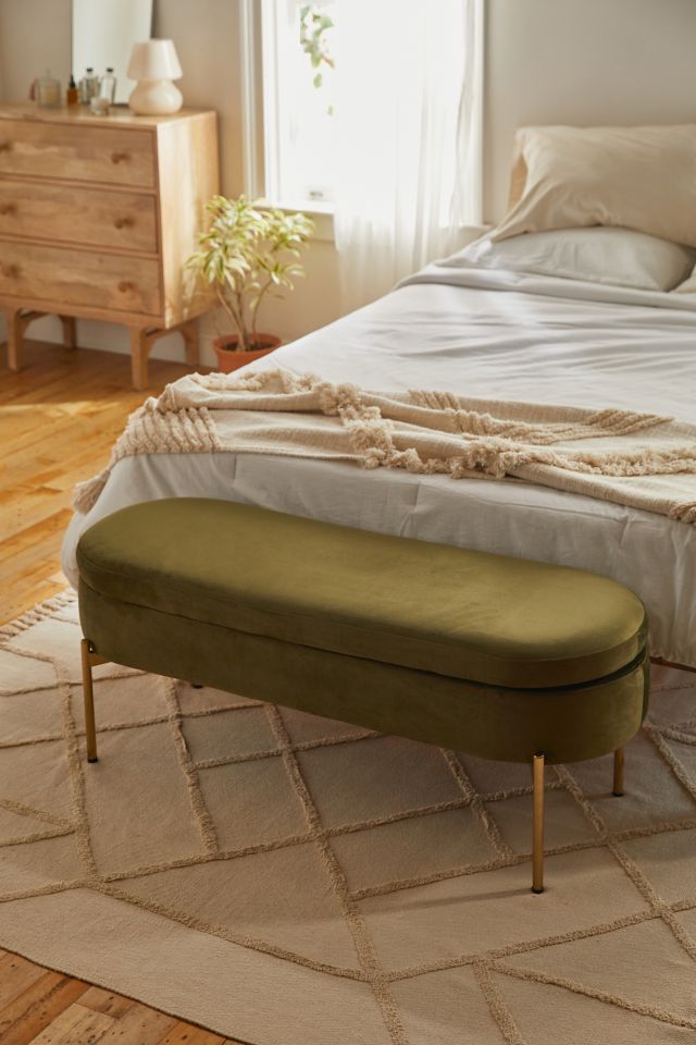 Corinne Velvet Storage Bench