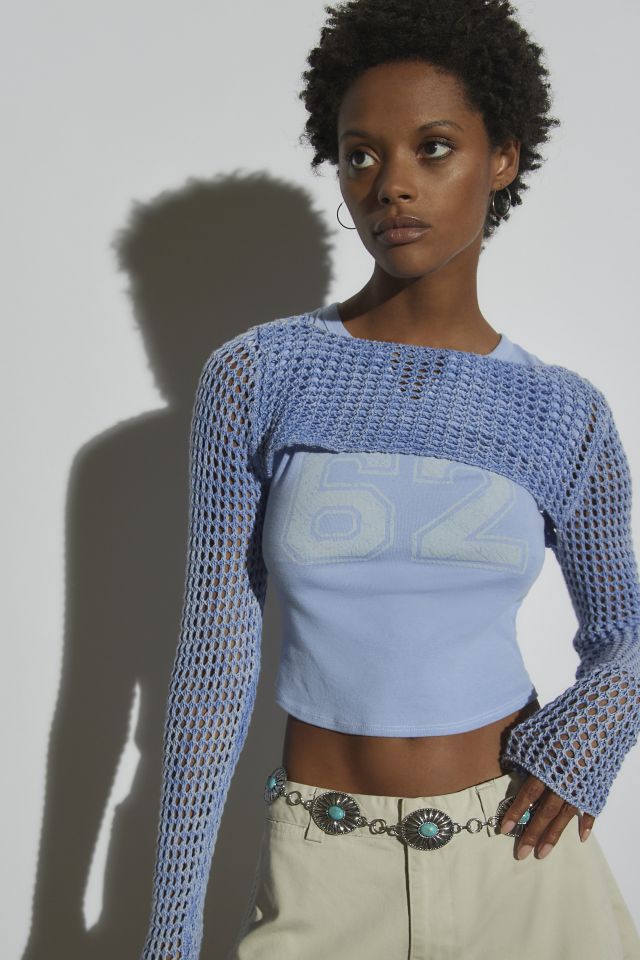 UO Open-Knit Shrug Sweater #1
