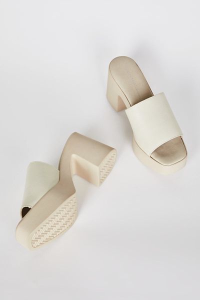 Intentionally Blank Mary Leather Mule Heel