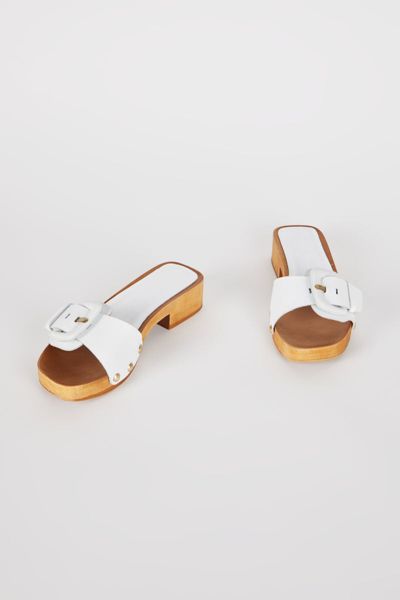 Shop Intentionally Blank Mar Clog Sandal In White, Women's At Urban Outfitters