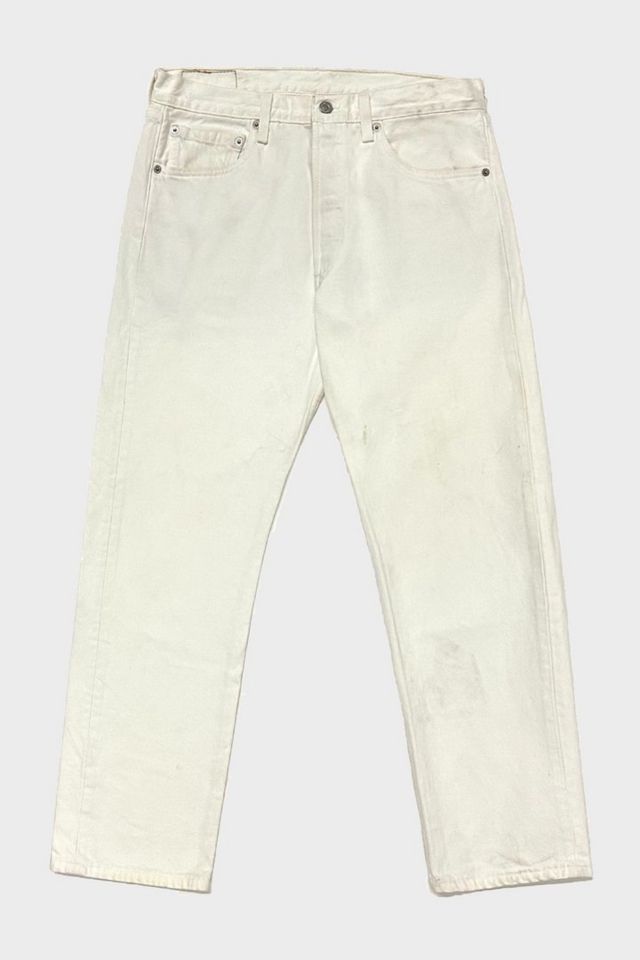 Vintage 1990’s Levi’s® USA Red Tab 501 White Denim Jeans | Urban Outfitters