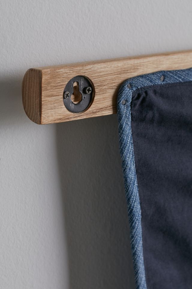 Urban Renewal Remnants Recycled Patchwork Denim Tapestry Headboard #4