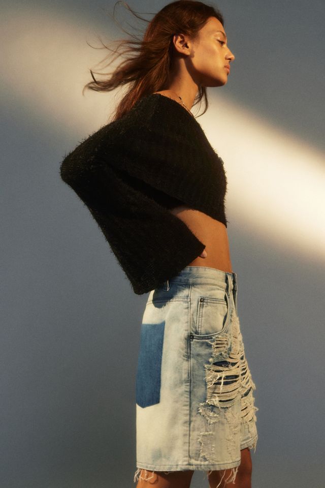 Jaded London Vault Distressed Denim Short | Urban Outfitters