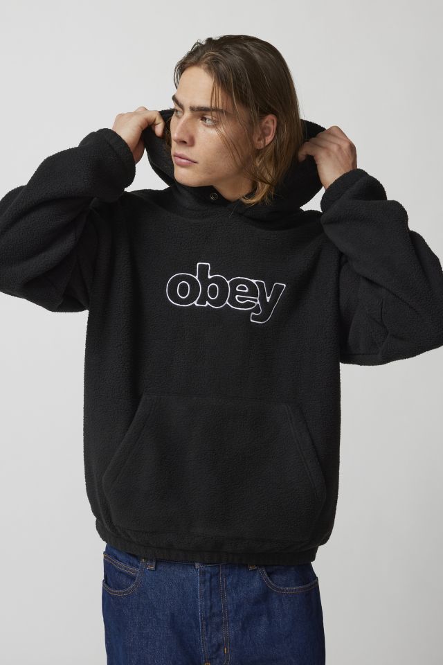 OBEY Daily Polar Fleece Hoodie Sweatshirt #1