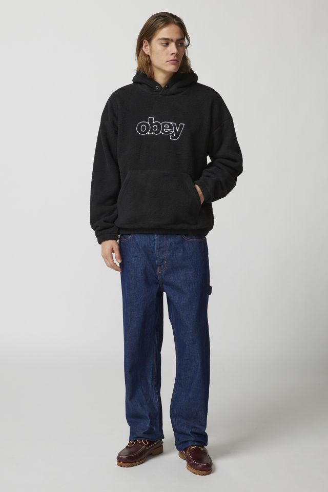 OBEY Daily Polar Fleece Hoodie Sweatshirt #3