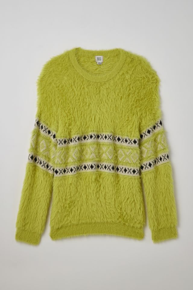 BDG Fuzzy Fairisle Crew Neck Sweater #1