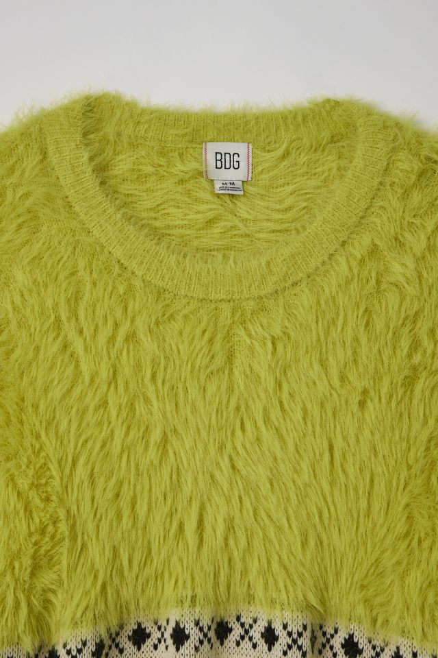 BDG Fuzzy Fairisle Crew Neck Sweater #3