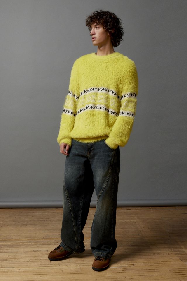 BDG Fuzzy Fairisle Crew Neck Sweater #4