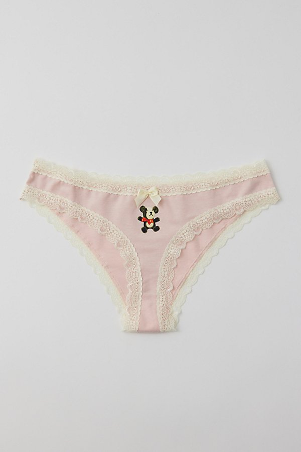 Out From Under Noelle Lace-trim Tanga In Bear, Women's At Urban Outfitters