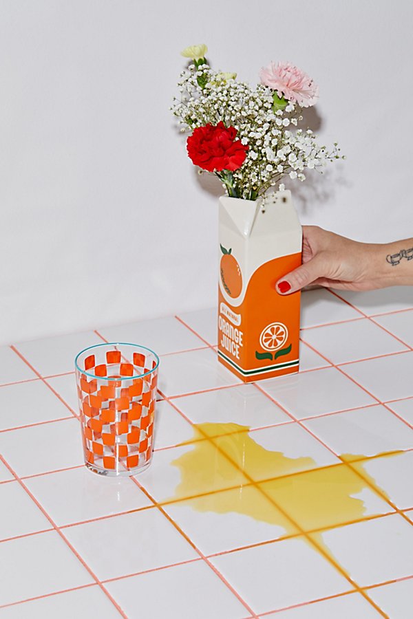 Ban.do Ban. Do Rise & Shine Orange Juice Vase In White At Urban Outfitters