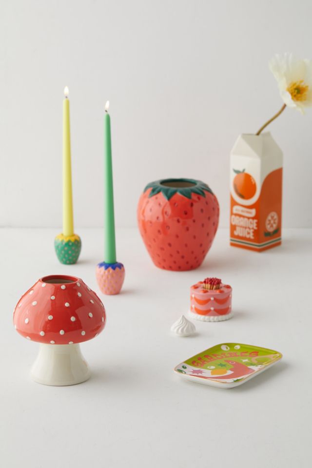 ban.do Vintage Inspired Rise and Shine Decorative Ceramic Vase, Unique  Home/Kitchen/Office Accent, Orange Juice