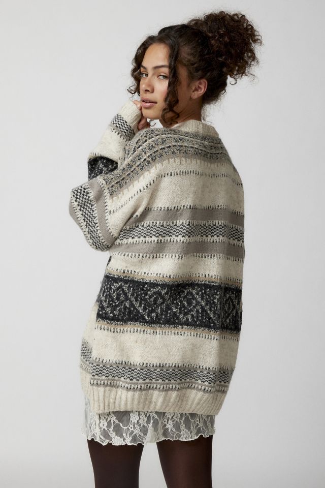 Urban Renewal Vintage Patterned Oversized Sweater