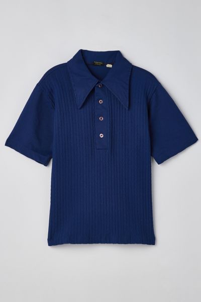 Vintage Cable Knit Polo Shirt
