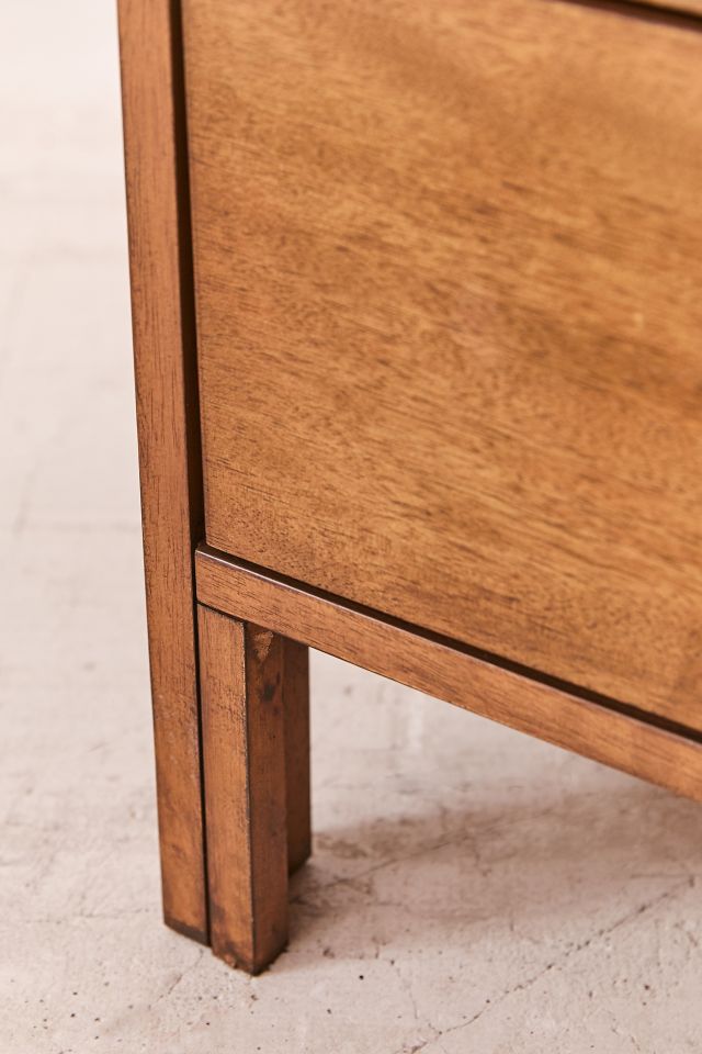 Rustic Jute-Brown Nightstand with Bronze Hardware - 20"W x 17"D x 24"H