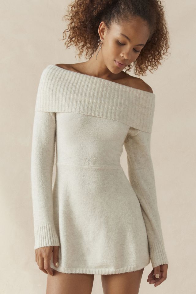 Knit Off-the-shoulder Dress