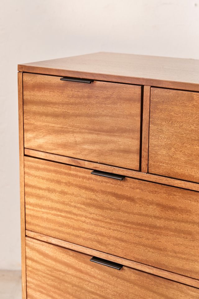Transitional Walnut Brown 9-Drawer Dresser with Dovetail Drawers