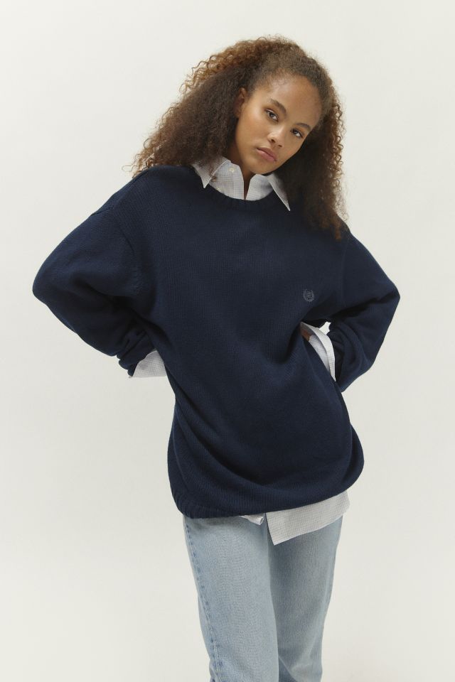 Navy oversized clearance sweater