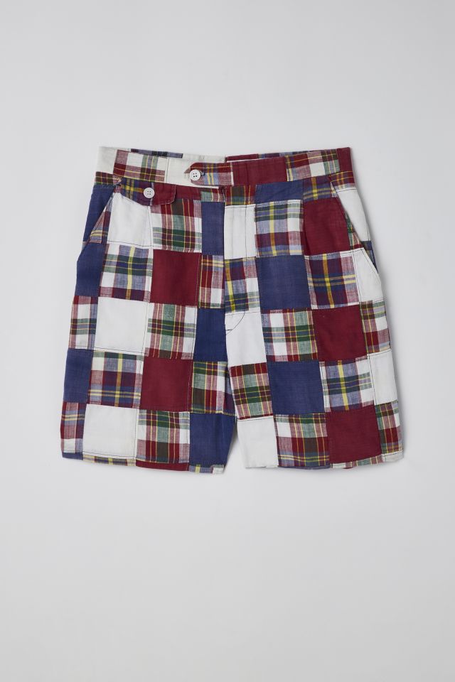 Plaid hot sale shorts red